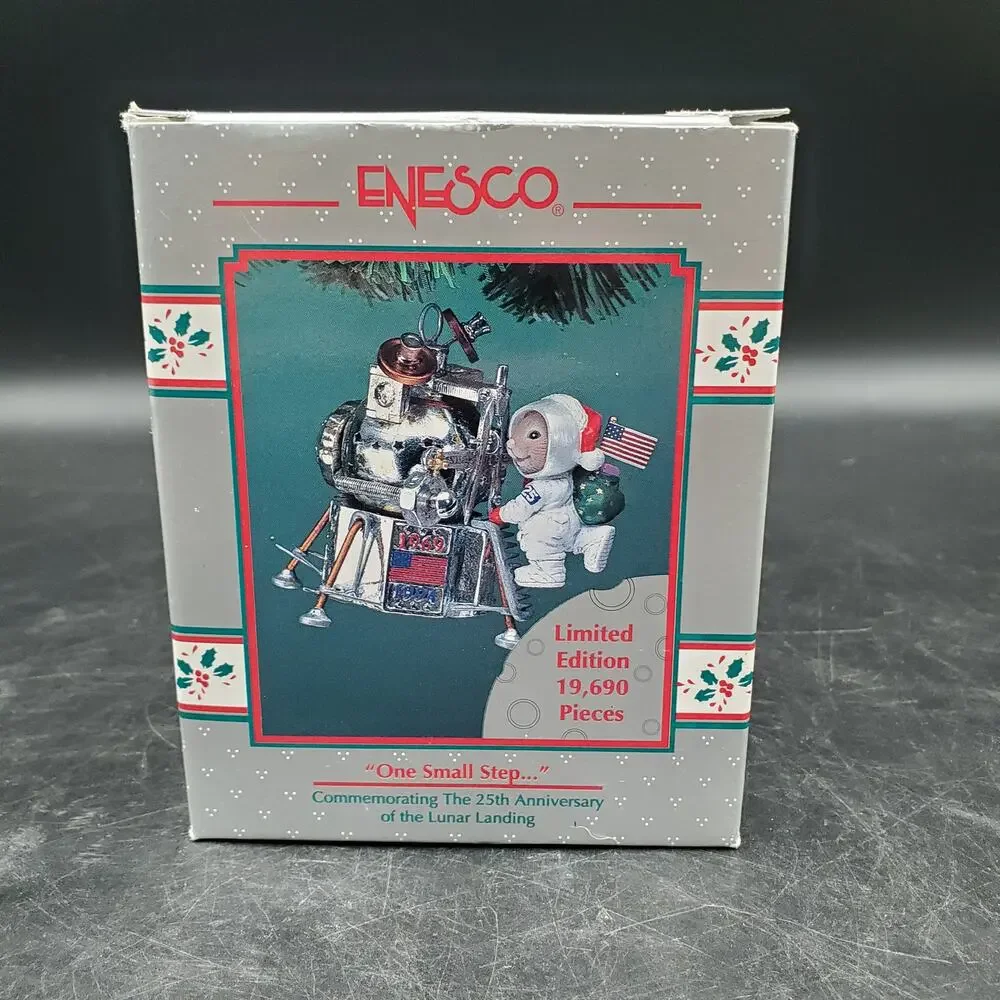Enesco Treasury of Christmas Ornaments One Small Step Apollo 11 1994 NIB
